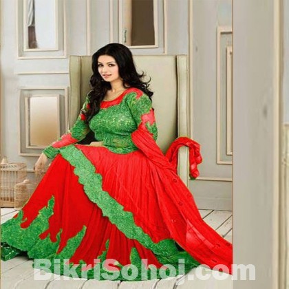 Soft Georgette Embroidery Gown